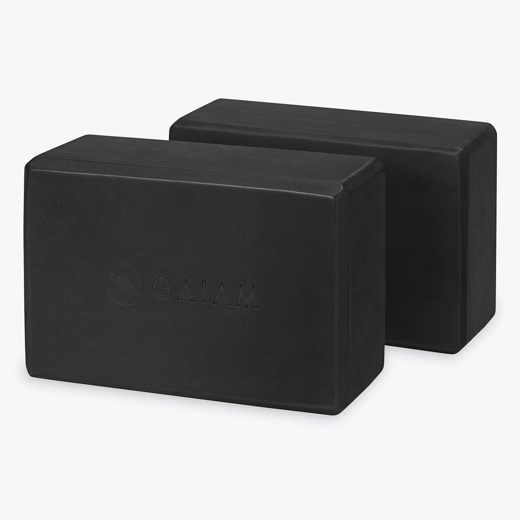 YOGA BLOCK 2-PACK - BLACK
