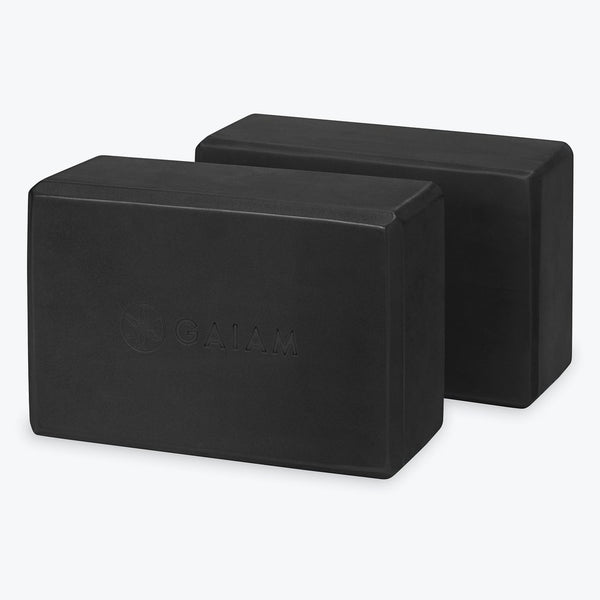 YOGA BLOCK 2-PACK - BLACK