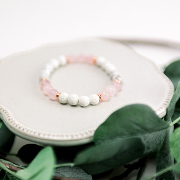 Rose Quartz Diffuser Bracelet
